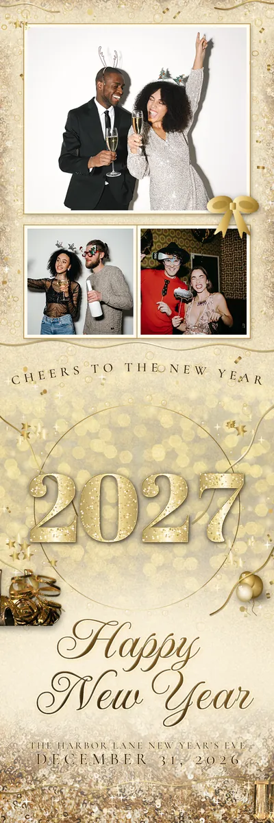 Champagne Toast, 2x6 strip, three photos
